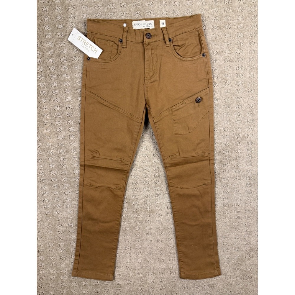 NWT Woman's Evolution in Design Size 10 Brown Stretch Denim Jeans #1071